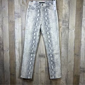 Joe’s Size 26 The Luna High Rise Cigarette Leg Jean In Pristine Snake w/…